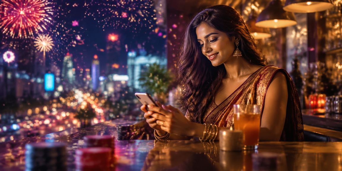 Elegant VIP player enjoying exclusive lottery and casino experience