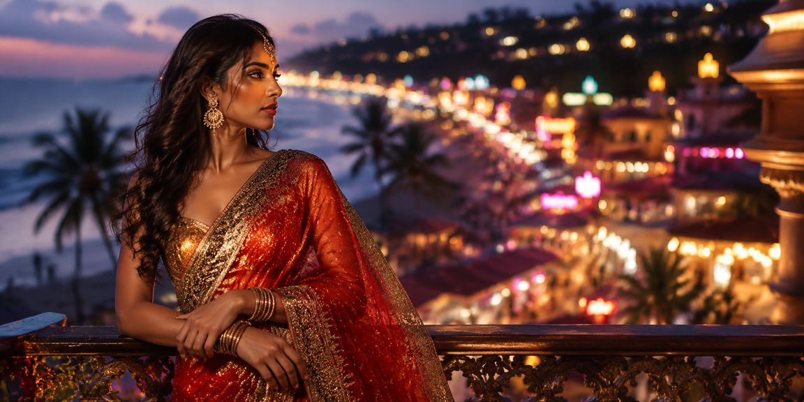 Goa beach scene with casino and betting atmosphere